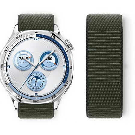 Huawei Watch GT5 46mm GT4 46mm İle Uyumlu Ayarlanabilir Cırt Cırtlı Yumuşak Spor Kumaş Örgü Kordon