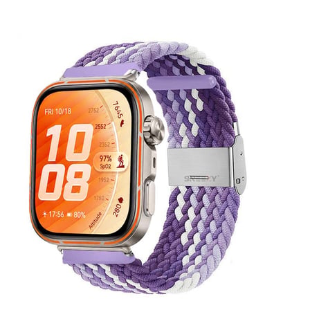 Huawei Watch Fit 5 Pro İle Uyumlu Metal Klipsli Solo Fiberlink Yumuşak Kumaş Örgü Kordon