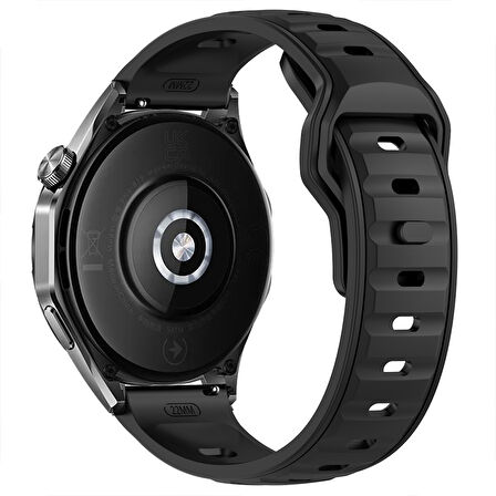 Huawei Watch GT6 Pro 46mm İle Uyumlu Çift Renkli Spor Silikon Kordon Nefes Alabilir Konforlu