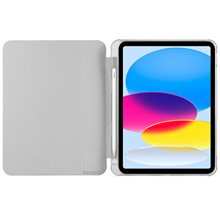 İpad 11.Nesil 11 inç 2025 A16 Uyumlu Üçgen Katlanabilir Kalemlikli Yatay Dikey Standlı Akıllı Kılıf