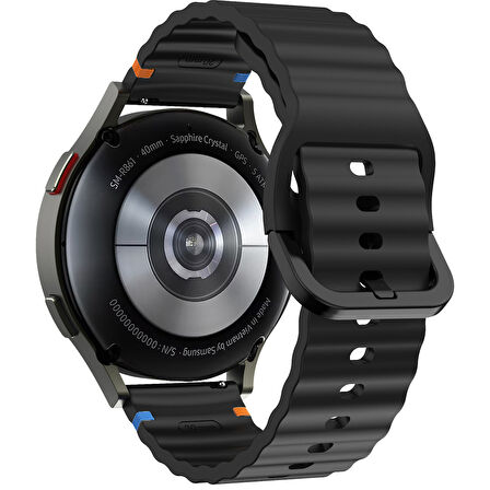 Huawei Watch GT2 46 GT2 Pro 46 İle Uyumlu Dalga Desenli Tokalı Yumusaş Soft Silikon Kordon