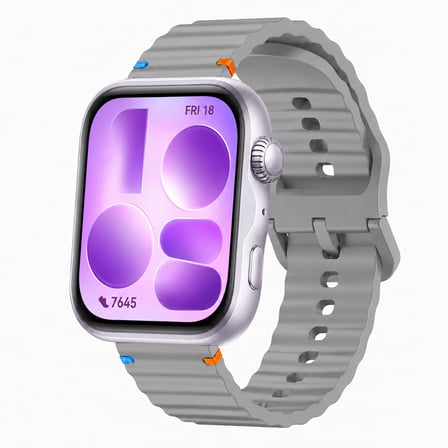Huawei Watch Fit 5 İle Uyumlu Dalga Desenli Tokalı Yumuşak Soft Silikon Kordon