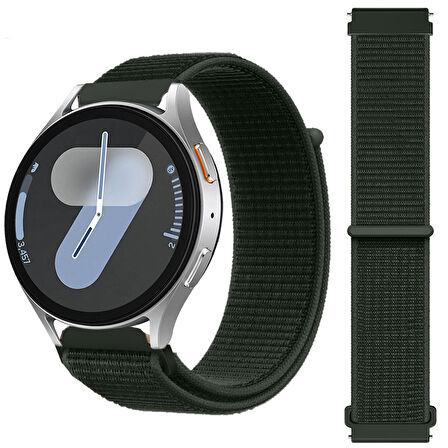 Samsung Galaxy Watch 4 5 6 7 Seri 40 42 43 44 46 47mm Cırt Cırtlı Yumuşak Spor Kumaş Örgü Kordon