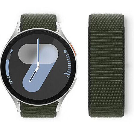 Samsung Galaxy Watch 4 5 6 7 Seri 40 42 43 44 46 47mm Cırt Cırtlı Yumuşak Spor Kumaş Örgü Kordon