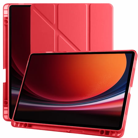 Samsung Galaxy Tab S9 11 Inc SM-X710 Üçgen Katlanabilir Kalemlikli Yatay Dikey Standlı Kılıf