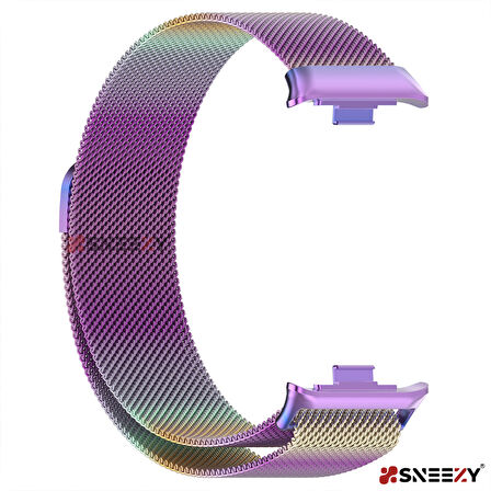 Sneezy Redmi Watch 5 Uyumlu Woven Wire Tasarım Metal Hasır Kordon