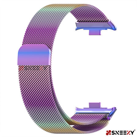 Sneezy Redmi Watch 5 Uyumlu Woven Wire Tasarım Metal Hasır Kordon