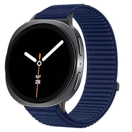 Samsung Galaxy Watch 8 44mm 40mm 47mm İle Uyumlu Naylon Spor Loop Kordon Ayarlanabilir Rahat ve Dayanıklı