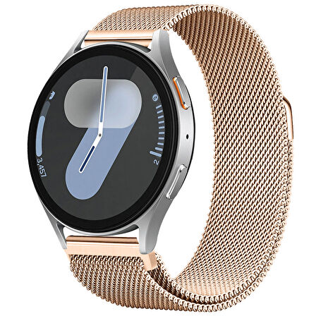 Samsung Galaxy Watch 4 5 6 7 Seri 40 42 43 44 46 47mm Uyumlu Manyetik Milanese Loop Metal Kordon 