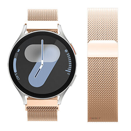 Samsung Galaxy Watch 4 5 6 7 Seri 40 42 43 44 46 47mm Uyumlu Manyetik Milanese Loop Metal Kordon 