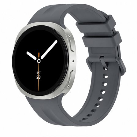 Samsung Galaxy Watch 8 44mm 40mm İle Uyumlu Oluklu Silikon Kordon Ayarlanabilir Spor Saat Kayışı