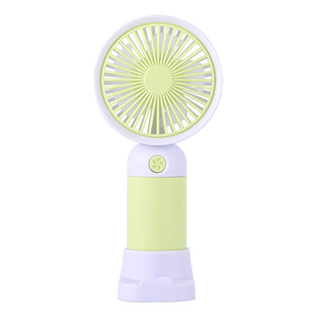 Sevimli Karakter Desenli Sessiz USB Şarjlı Mini Fan Kalemtraşlı, Taşınabilir Masaüstü Fan