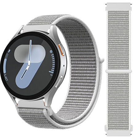 Samsung Galaxy Watch 4 5 6 7 Seri 40 42 43 44 46 47mm Cırt Cırtlı Yumuşak Spor Kumaş Örgü Kordon