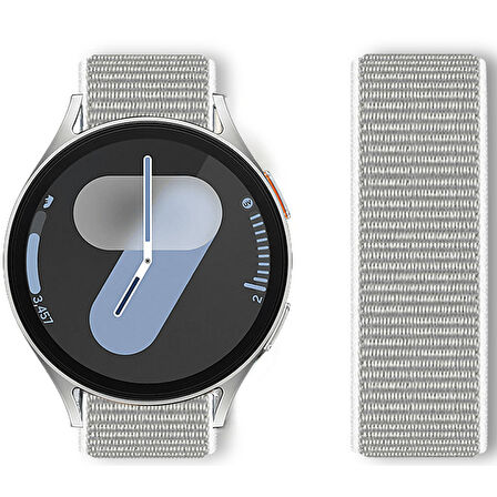 Samsung Galaxy Watch 4 5 6 7 Seri 40 42 43 44 46 47mm Cırt Cırtlı Yumuşak Spor Kumaş Örgü Kordon
