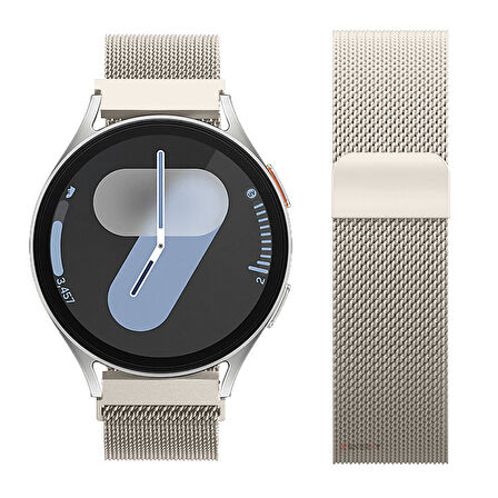 Samsung Galaxy Watch 4 5 6 7 Seri 40 42 43 44 46 47mm Uyumlu Manyetik Milanese Loop Metal Kordon 