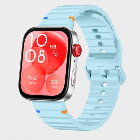 Huawei Watch Fit 3 İle Uyumlu Dalga Desenli Tokalı Yumuşak Soft Silikon Kordon