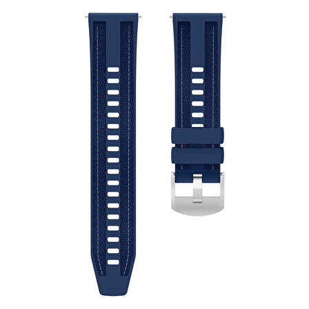 Sneezy Samsung Galaxy Watch 7 44mm 40mm Uyumlu Metal Tokalı Dikiş Detaylı Şık Dokuma Silikon Kordon