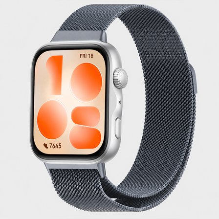 Huawei Watch Fit 5 Uyumlu Milanese Örgü Metal Mıknatıslı Ayarlanabilir Kordon
