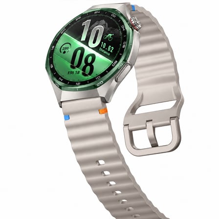 Huawei Watch GT7 Pro 46mm İle Uyumlu Dalga Desenli Tokalı Yumuşak Soft Silikon Kordon