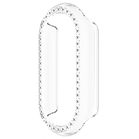Xiaomi Smart Band 8 İle Uyumlu Zarif Kristal Taşlı Kasa Koruyucu Kılıf