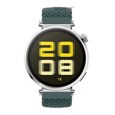 Sneezy Huawei Watch GT 5 41mm İle Uyumlu Metal Klips Solo Fiberlink Kumaş Örgü Kordon