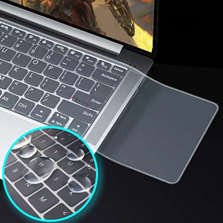 Macbook Notebook Laptop Klavye Koruyucu Toz Leke Sıvı Geçirmez Mat Şeffaf Silikon 13 inç 14 inç