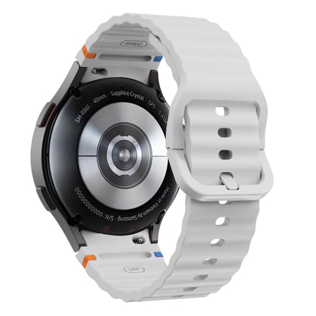 Samsung Galaxy Watch 5 40mm-44mm İle Uyumlu Metal Tokalı Dalgalı Spor Silikon Kordon