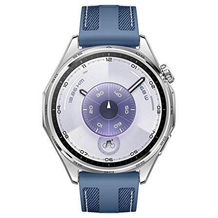 Sneezy Huawei Watch GT6 46mm ile Uyumlu Metal Tokalı Dikiş Detaylı Şık Dokuma Silikon Kordon