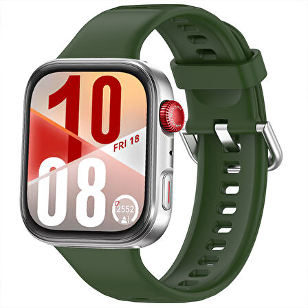 Huawei Watch Fit 4 Fit 4 Pro İle Uyumlu Metal Tokalı Yumusaş Soft Silikon Kordon Kayış