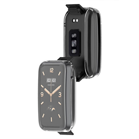 Xiaomi Mi Band 7 Pro İle Uyumlu Yumuşak Silikon 360 Tam Koruma Kasa ve Ekran Koruyucu