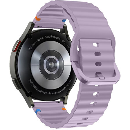 Huawei Watch GT6 Pro 46mm İle Uyumlu Dalga Desenli Tokalı Yumusaş Soft Silikon Kordon