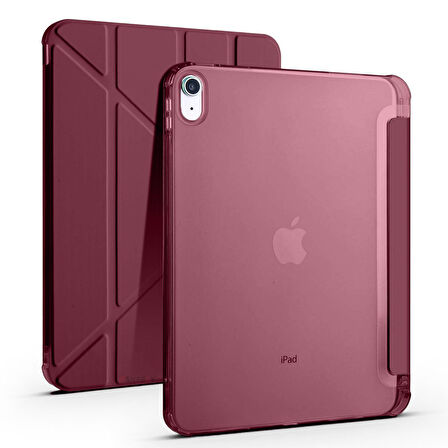 İpad 11.Nesil 11 inç 2025 A16 Uyumlu Üçgen Katlanabilir Kalemlikli Yatay Dikey Standlı Akıllı Kılıf