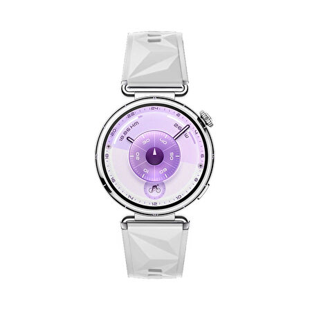 Sneezy Huawei Watch GT6 41mm İle Uyumlu Prism Metal Tokalı Soft Yumuşak Silikon Kordon