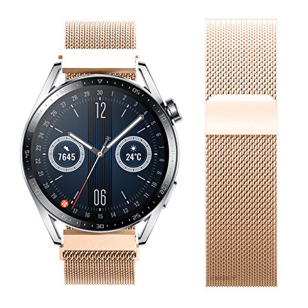 Huawei Watch GT3 46mm GT3 Pro 46mm Gt2 46mm Gt2 Pro 46mm Uyumlu Manyetik Milanese Loop Metal Kordon