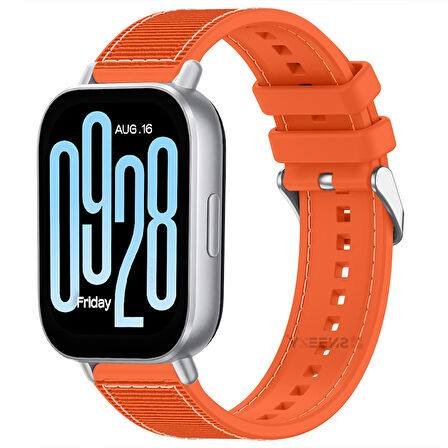 Redmi Watch 5 Active Redmi 5 Lite Uyumlu Kordon Dikiş Desenli Dokuma Silikon Kordon