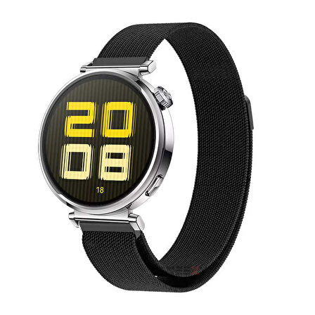 Sneezy Huawei Watch GT5 41mm İle Uyumlu Woven Wire Tasarım Metal Hasır Kordon