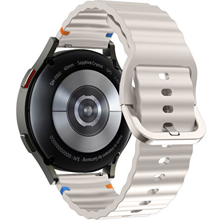 Huawei Watch GT4 46mm İle Uyumlu Dalga Desenli Tokalı Yumusaş Soft Silikon Kordon