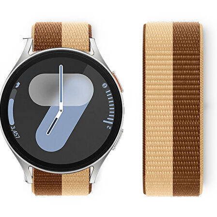 Samsung Galaxy Watch 4 5 6 7 Seri 40 42 43 44 46 47mm Cırt Cırtlı Yumuşak Spor Kumaş Örgü Kordon