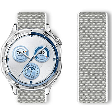 Huawei Watch GT5 46mm GT4 46mm İle Uyumlu Ayarlanabilir Cırt Cırtlı Yumuşak Spor Kumaş Örgü Kordon