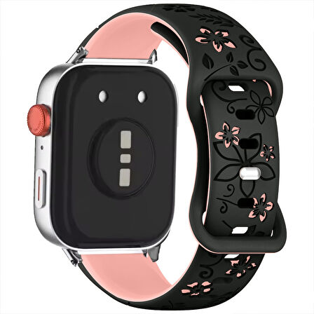 Huawei Watch Fit 3 İle Uyumlu FloraFlex Çiçek Desenli Silikon Kordon
