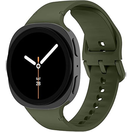 Samsung Galaxy Watch 8 44mm 40mm İle Uyumlu Metal Tokalı PureLux Soft Silikon Kordon
