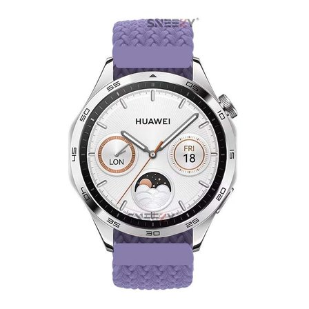 Sneezy Huawei Watch GT5 46mm İle Uyumlu 22mm Metal Klips Solo Fiberlink Örgü Kordon