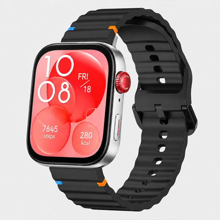 Huawei Watch Fit 3 İle Uyumlu Dalga Desenli Tokalı Yumuşak Soft Silikon Kordon