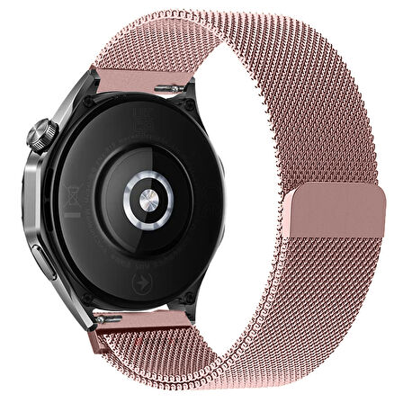 Huawei Watch GT5 Pro 46mm Uyumlu Manyetik Milanese Loop Metal Kordon 