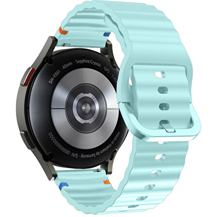 Huawei Watch GT6 Pro 46mm İle Uyumlu Dalga Desenli Tokalı Yumusaş Soft Silikon Kordon