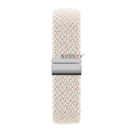 Sneezy Huawei Watch GT 5 41mm İle Uyumlu Metal Klips Solo Fiberlink Kumaş Örgü Kordon
