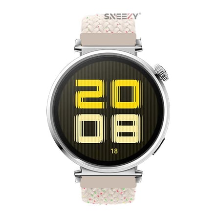Sneezy Huawei Watch GT 5 41mm İle Uyumlu Metal Klips Solo Fiberlink Kumaş Örgü Kordon