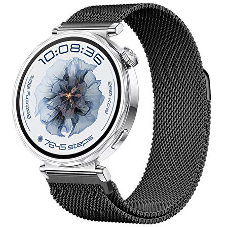 Huawei Watch GT5 41mm Uyumlu Manyetik Milanese Loop Metal Kordon 