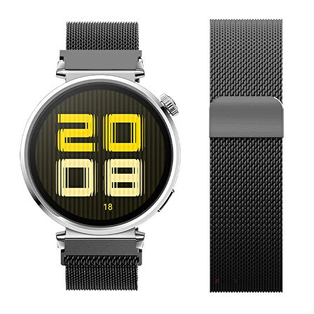 Huawei Watch GT5 41mm Uyumlu Manyetik Milanese Loop Metal Kordon 