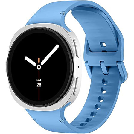 Samsung Galaxy Watch 8 44mm 40mm İle Uyumlu Metal Tokalı PureLux Soft Silikon Kordon